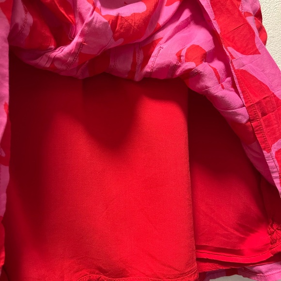 Vineyard Vines Pleated Flirty Mini Skirt, Women’s, Sz 8, Red and Pink - Picture 4 of 4